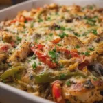 High-Protein Philly Cheesesteak Chicken Casserole