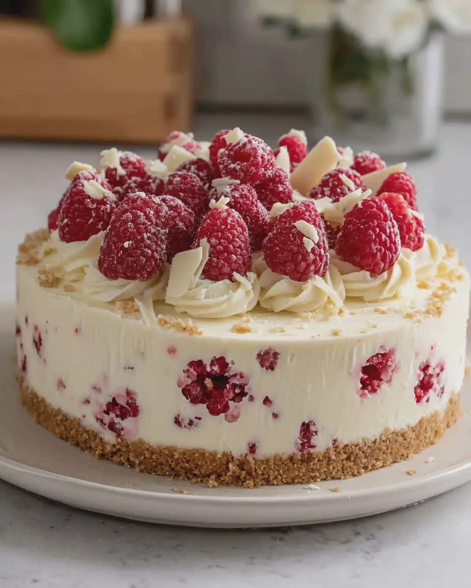 No-Bake Raspberry White Chocolate Cheesecake: Easy, Indulgent Delight