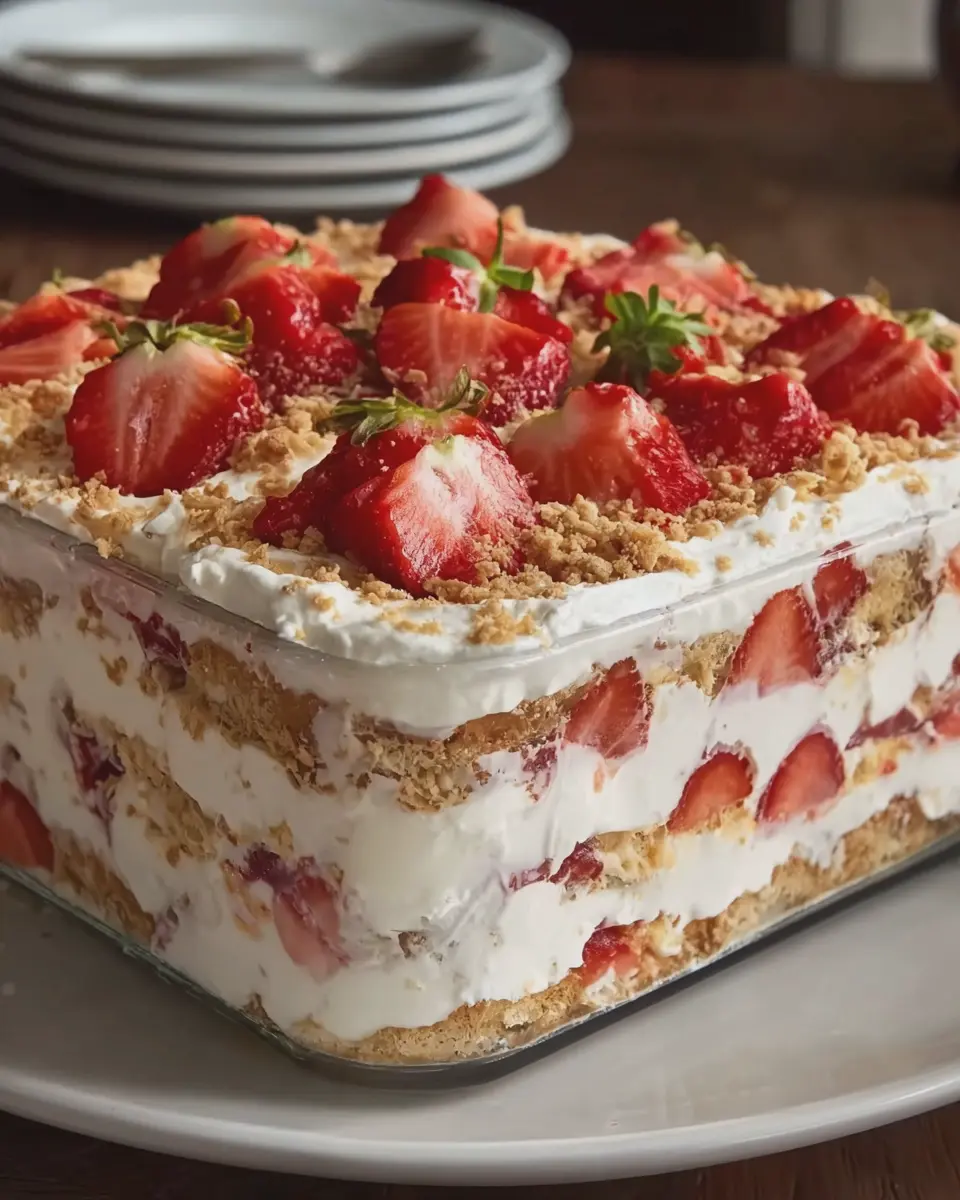 No-Bake Strawberry Shortcake Icebox Cake: Easy and Refreshing Delight