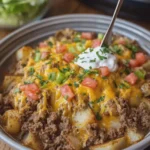 Crockpot Creamy Beef and Potato Taco Bowls