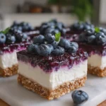 No-Bake Blueberry Cheesecake Bars