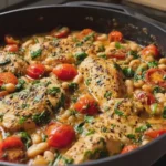 High-Protein Tuscan Chicken & White Bean Skillet