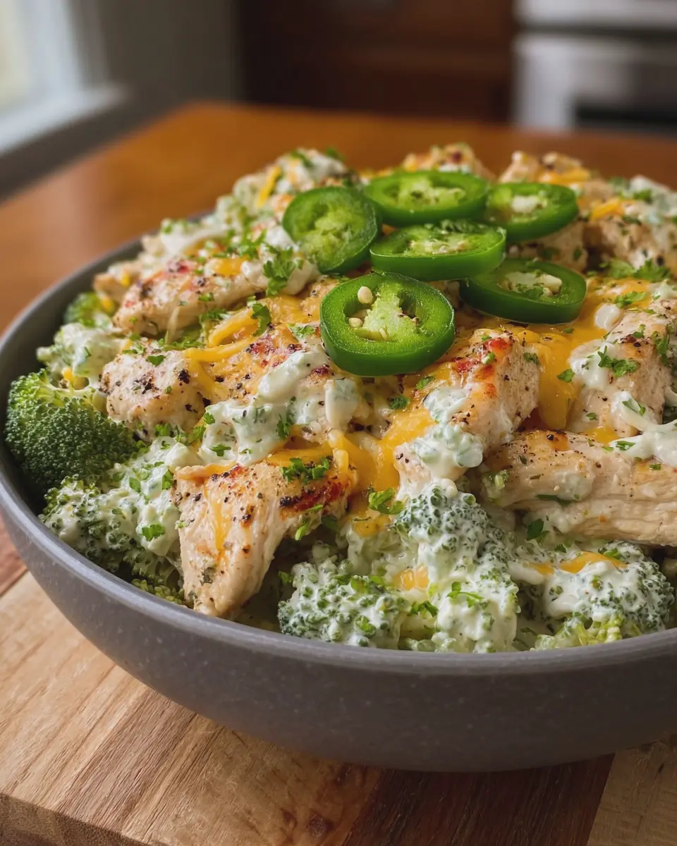 High Protein Broccoli Pepper Jack Chicken Cottage Cheese Bowls: Easy &amp; Delicious