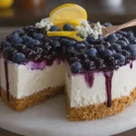 No-Bake Lemon Blueberry Cheesecake