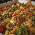 Honey Mustard Chicken & Veggie Bake