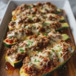 Beef Stuffed Zucchini Boats