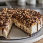 No-Bake Turtle Cheesecake