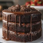 Triple Chocolate Fudge Cake