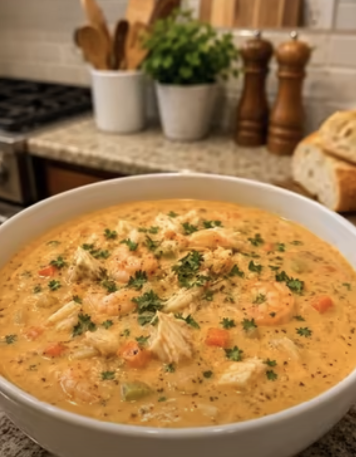 Creamy Crab and Shrimp Seafood Bisque: Indulgent Homemade Delight