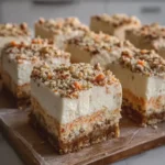 No Bake Carrot Cake Cheesecake Bars