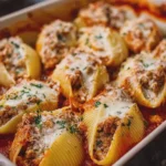 Cheesy Beef Stuffed Shells