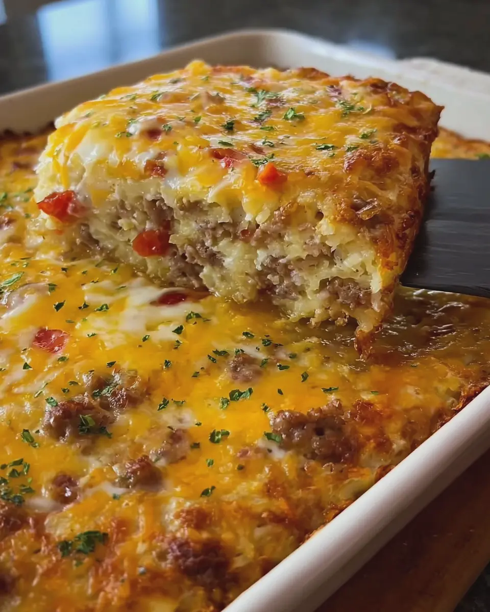 Rotel Sausage Cream Cheese Hash Brown Casserole: Easy Comfort Food