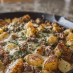 Creamy Garlic Parmesan Ground Beef and Potatoes