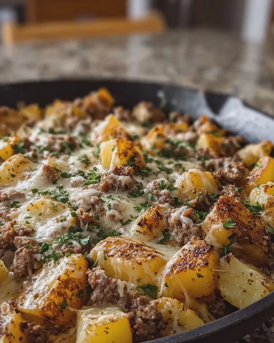 Creamy Garlic Parmesan Ground Beef and Potatoes: Easy Weeknight Delight