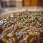 Smothered Hamburger Onion Gravy Supper