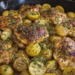 Honey Mustard Chicken & Potato Skillet