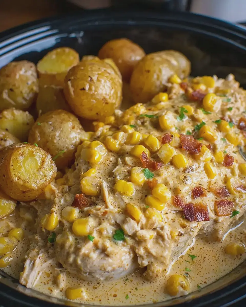 Crockpot Creamy Cheddar Chicken Corn: Easy Comfort Food Delight