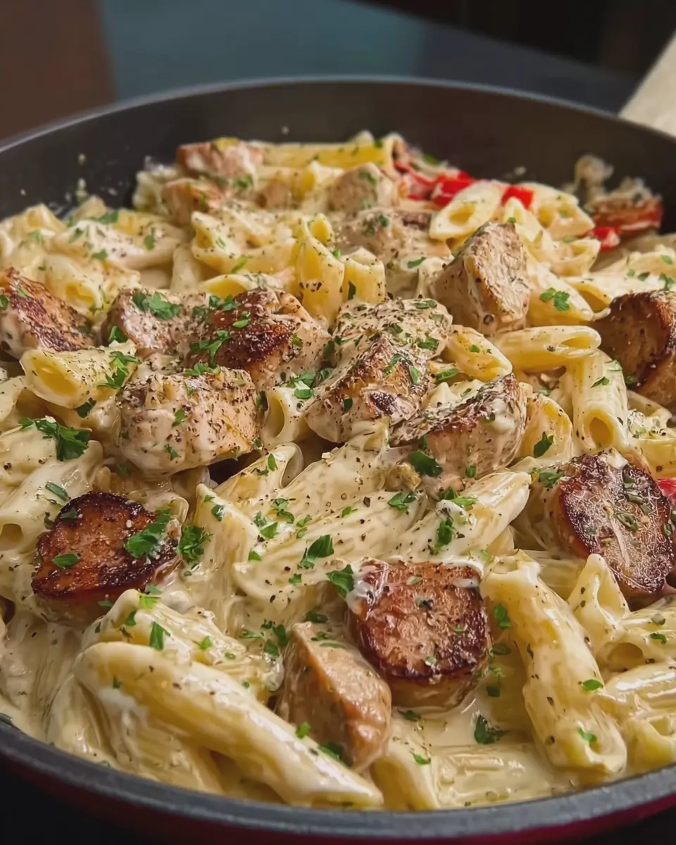 Creamy Pepper Jack Chicken and Sausage Pasta: Easy Comfort Food Delight
