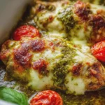 Mozzarella Pesto Chicken Bake