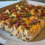 High-Protein Creamy Chicken Turkey Bacon Ranch Casserole