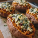 High Protein Stuffed Sweet Potatoes