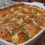 Garlic Parmesan Shrimp Bake Bubbly Golden Cheesy