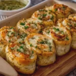 Creamy Garlic Parmesan Shrimp Roll Ups