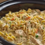 Crockpot Creamy Chicken and Noodles
