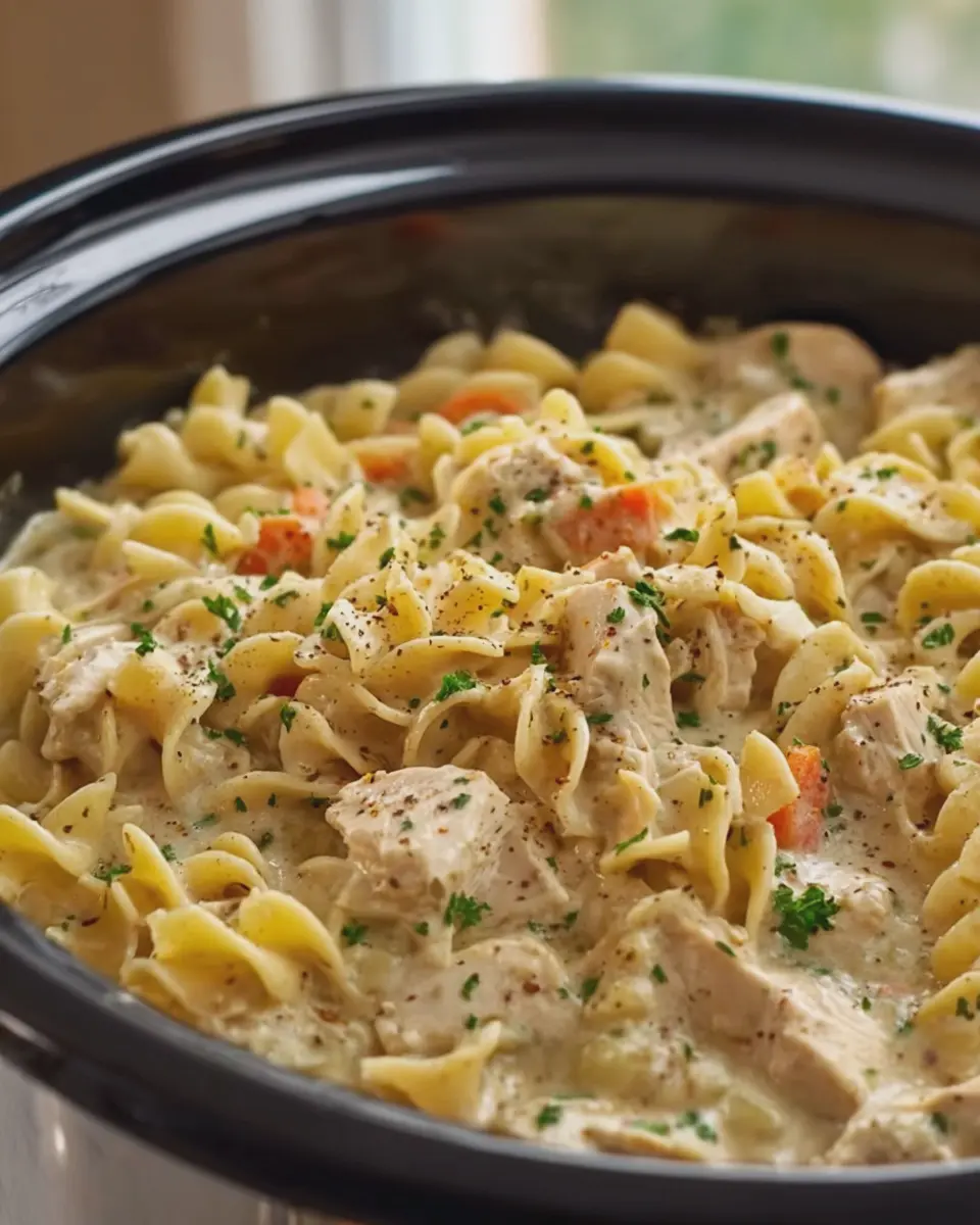 Crockpot Creamy Chicken and Noodles: Easy Comfort Food Delight