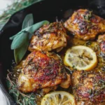 Lemon Herb Roasted Chicken Thighs