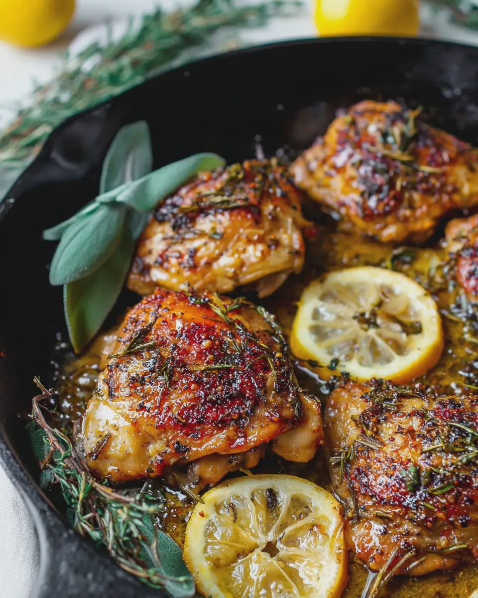 Lemon Herb Roasted Chicken Thighs: Juicy Flavor for Dinner