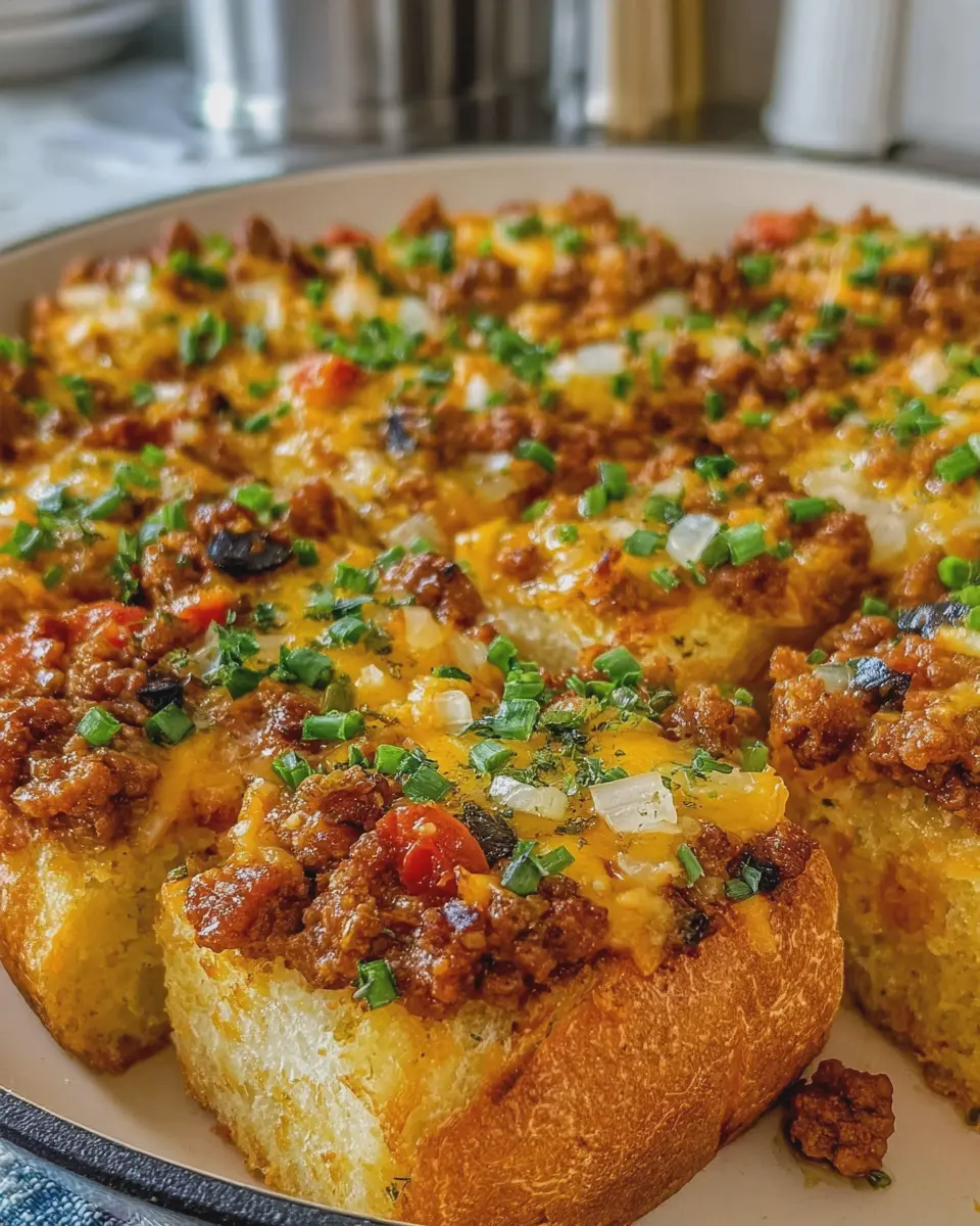 Cheesy Sloppy Joe Garlic Bread Bake: An Indulgent Family Favorite