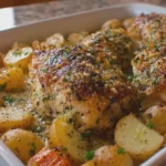 Garlic Parmesan Chicken & Potato Bake