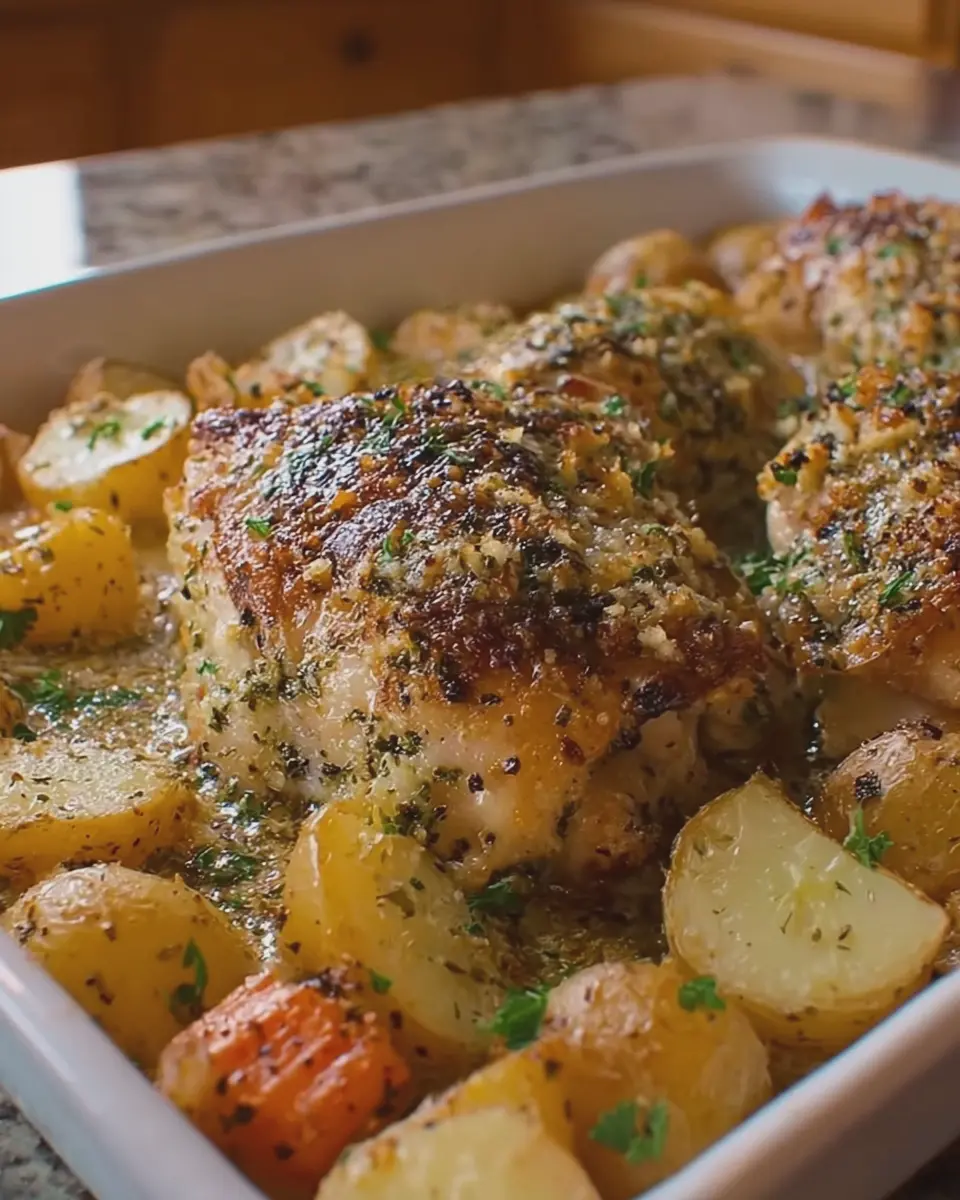Garlic Parmesan Chicken &amp; Potato Bake: Easy Comfort Food Bliss