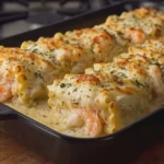 Creamy Garlic Shrimp Lasagna Roll Ups