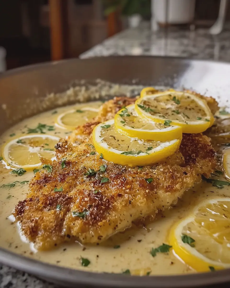 Crispy Chicken Francese: Indulgent with Lemon Parmesan Sauce