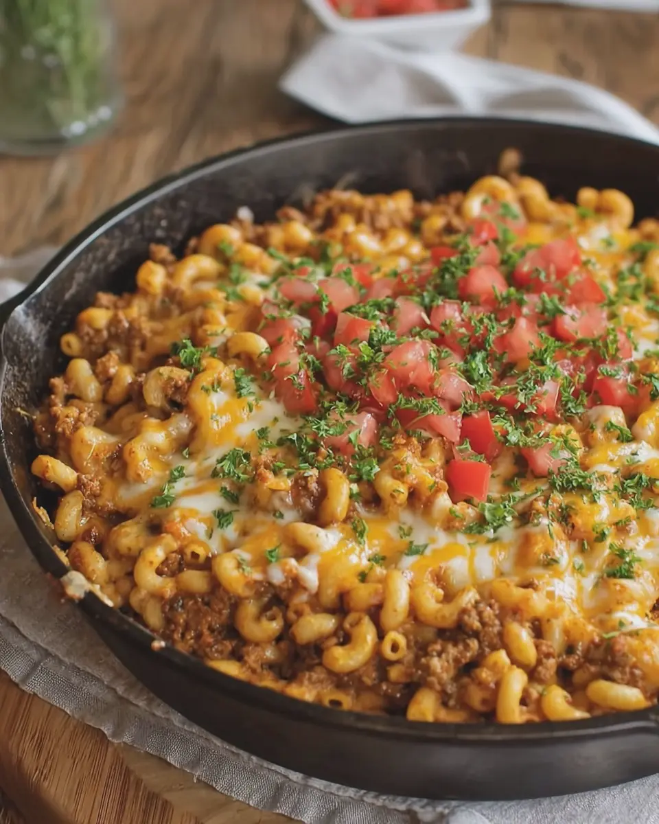 One-Pan Taco Mac: Easy Comfort Food with Turkey Bacon Delight