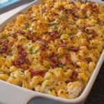 Cheesy Chicken Turkey Bacon Ranch Cavatappi Bake with Cream Cheese