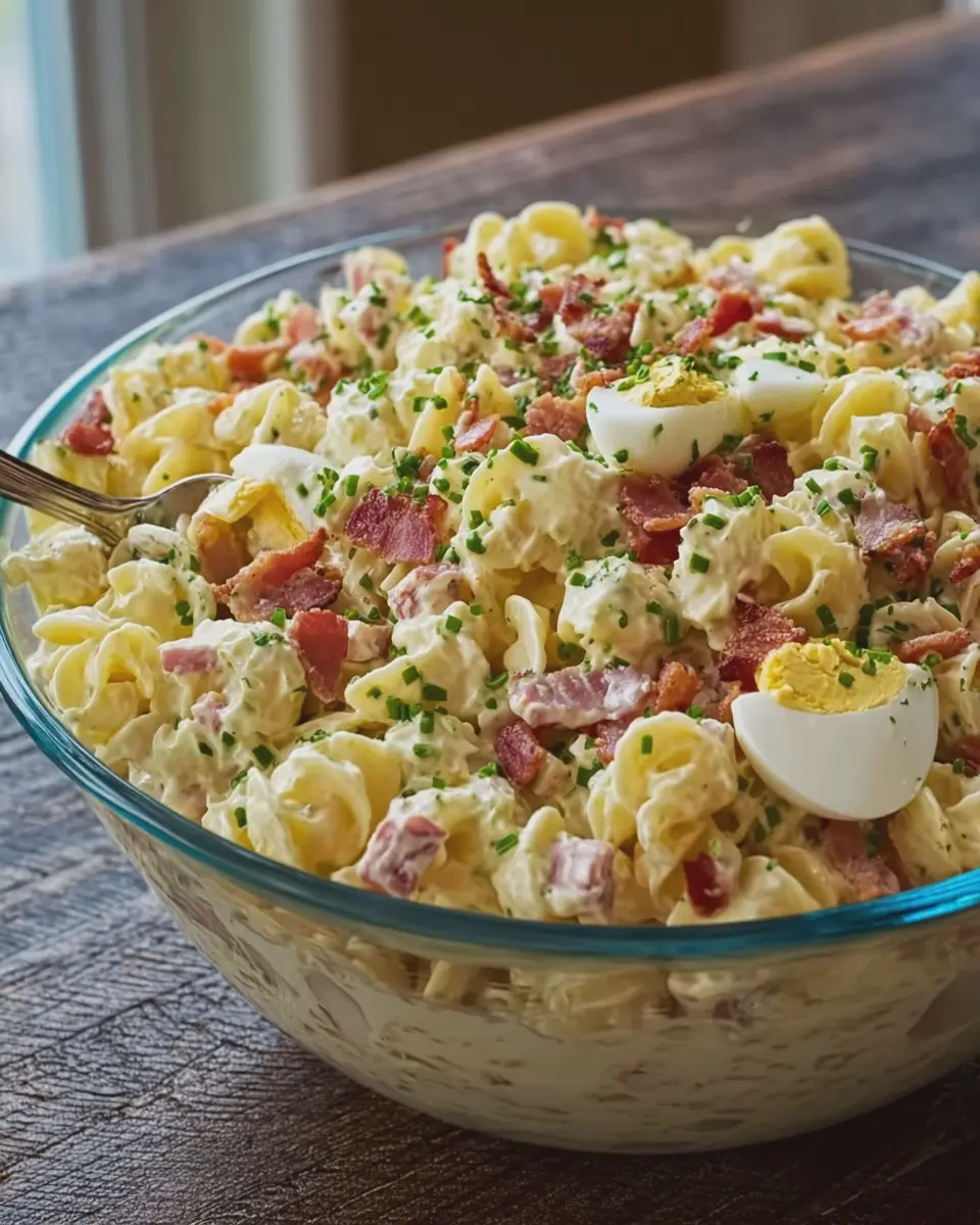 Deviled Egg Pasta Salad with Turkey Bacon: The Best Twist on a Classic