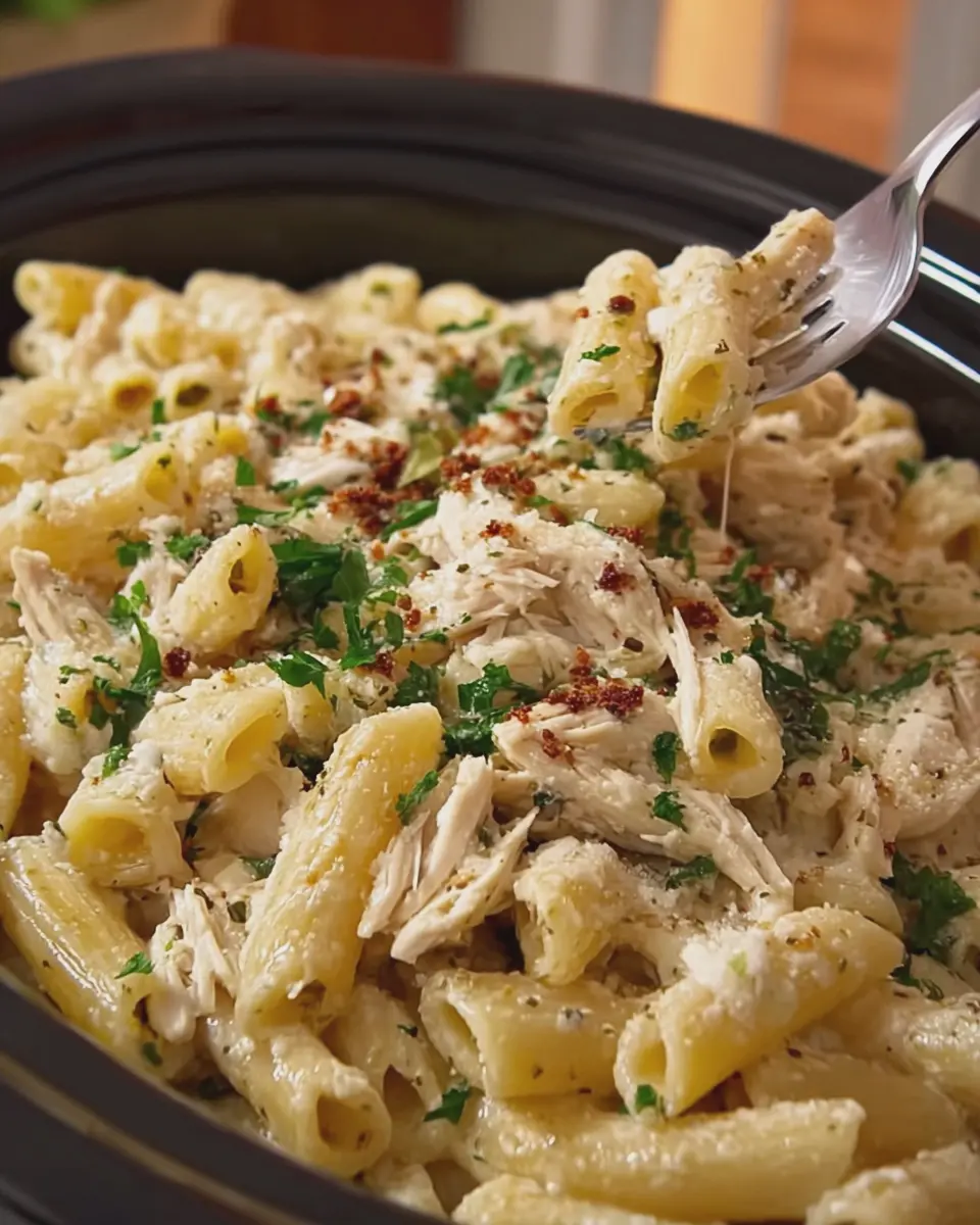 Crockpot Garlic Parmesan Chicken Pasta: Easy Weeknight Comfort Food