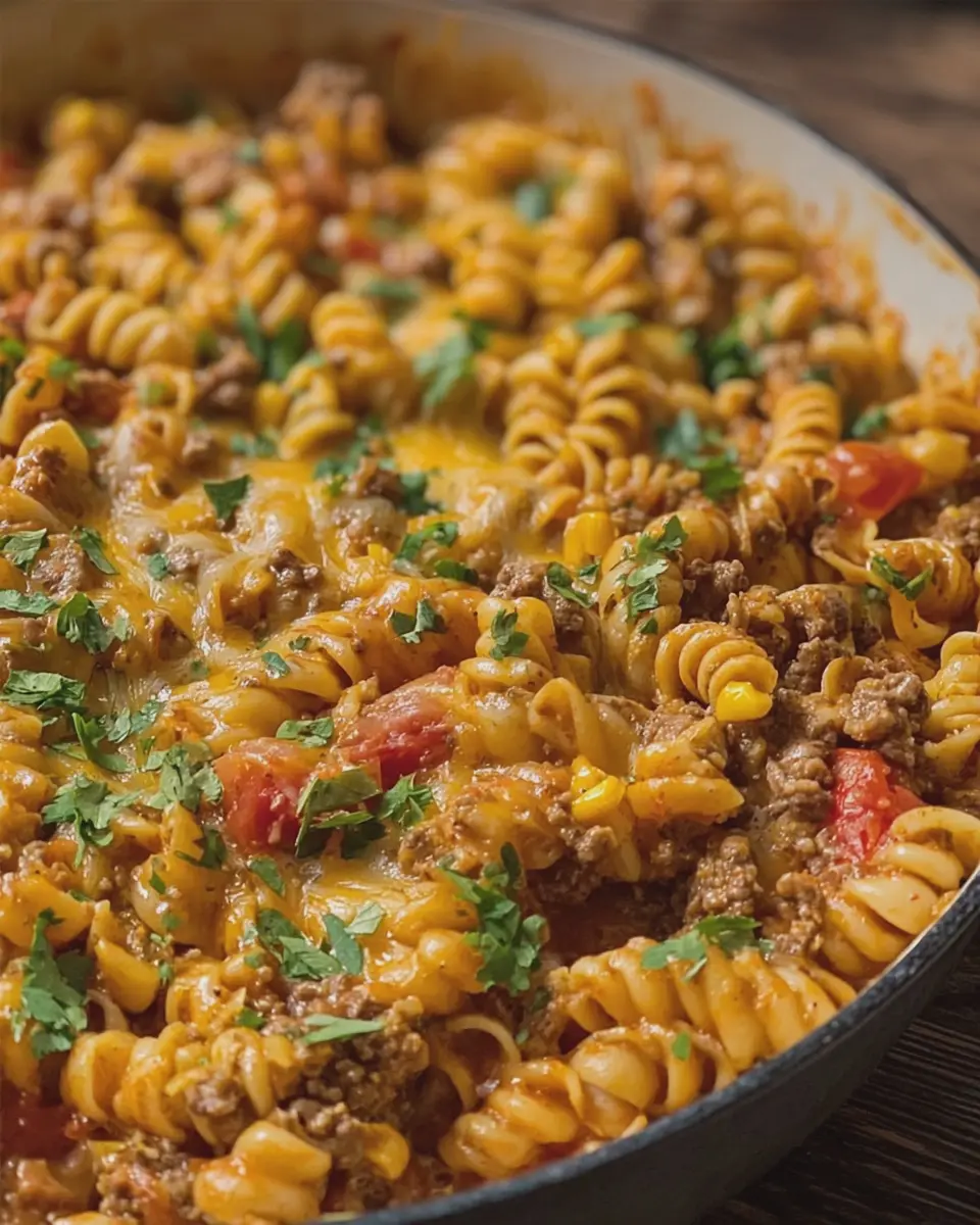 One Pot Cheesy Taco Pasta: Easy Comfort Food Delight