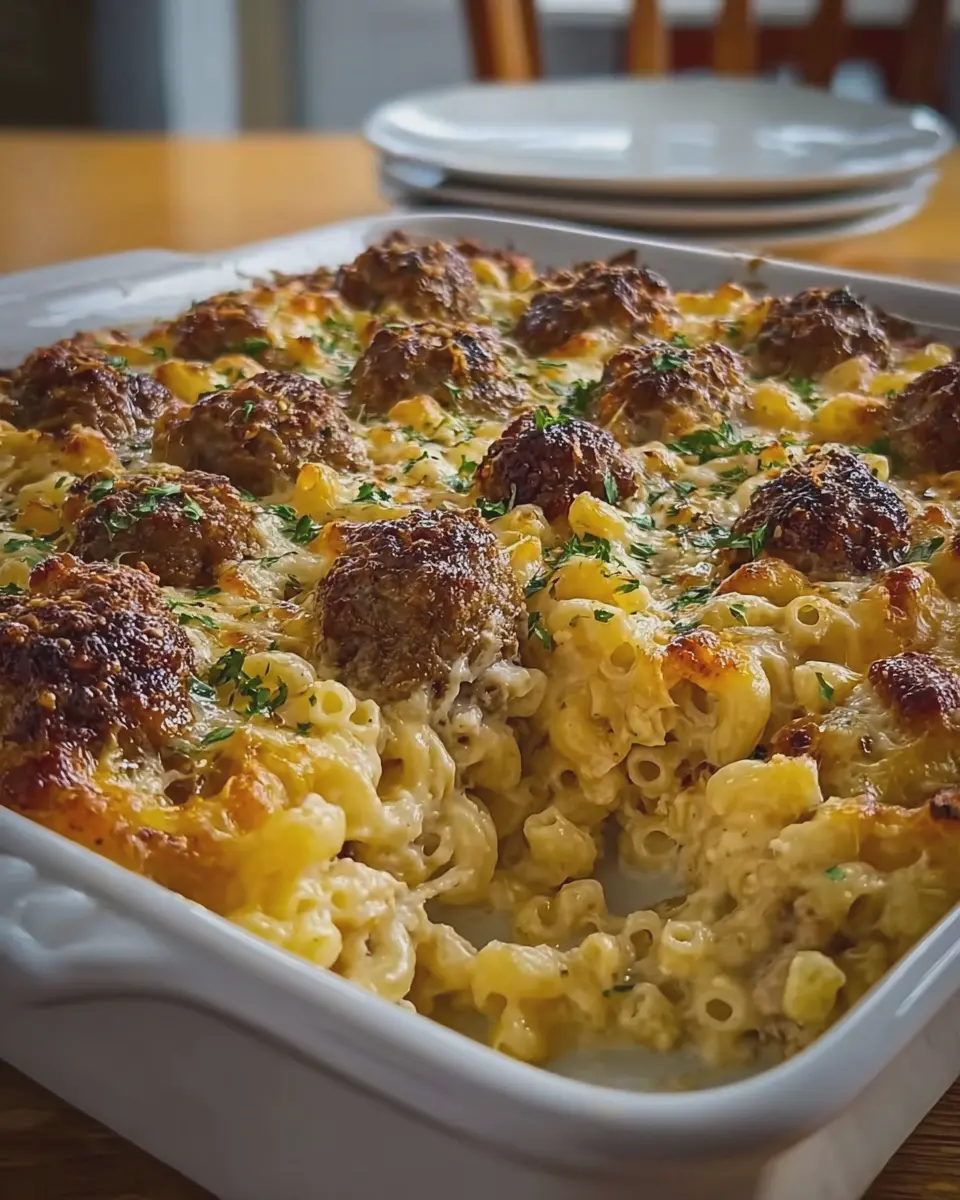 Swedish Meatball Mac and Cheese Casserole: Indulgent Comfort Food