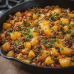 Mexican Ground Beef and Potato Skillet
