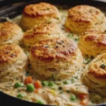Creamy Chicken Pot Pie Biscuit Bake