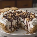 No Bake Chocolate Chip Cookie Icebox Pie
