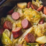 Slow Cooker Cabbage and Beef Sausage