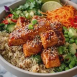 High-Protein Sweet Chili Salmon Quinoa Bowls