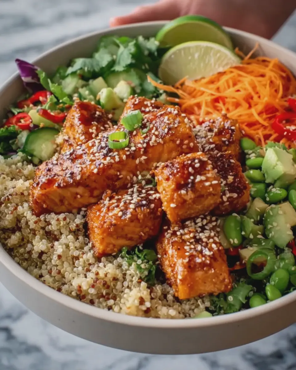 High-Protein Sweet Chili Salmon Quinoa Bowls for a Healthy Dinner