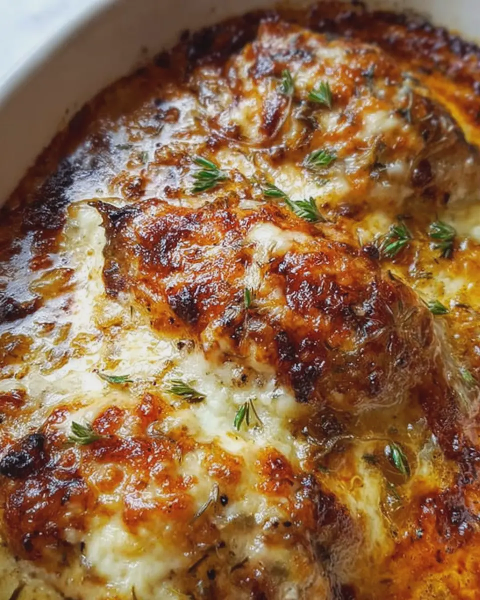 French Onion Chicken Bake with Savory Turkey Bacon Delight