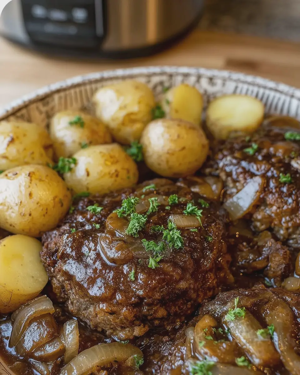 Slow Cooker Salisbury Steak and Potatoes: A Cozy Family Meal